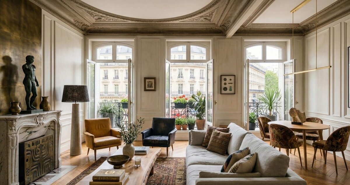 Un nouveau look pour un vieil appartement