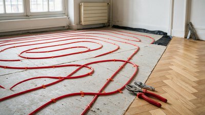 Chauffage au sol dans un appartement à Paris