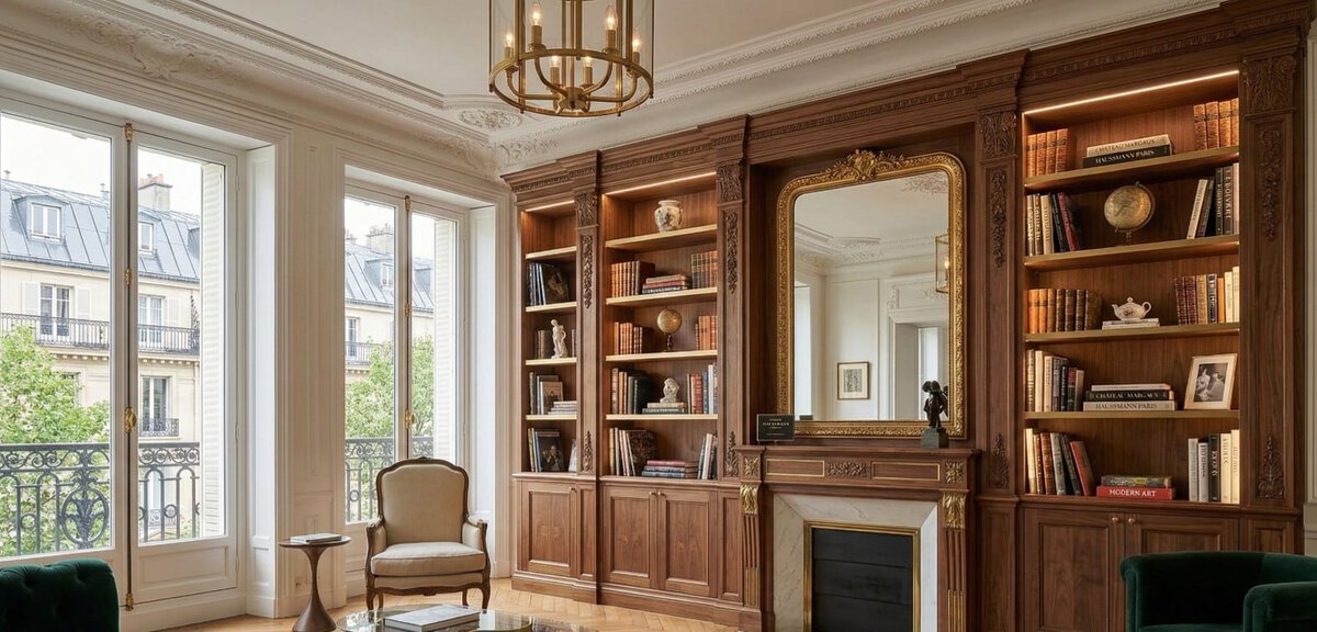 Bibliothèque sur mesure à Paris