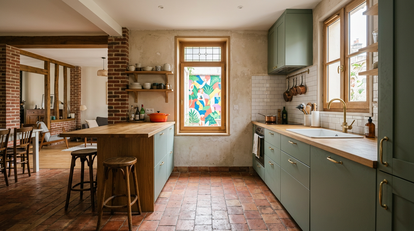 Cuisine rénovée dans une maison de Vitry-sur-Seine